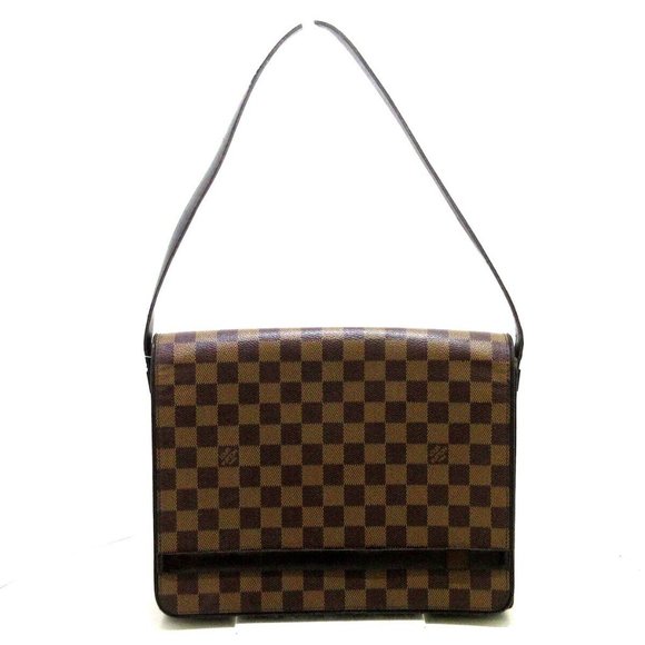Tribeca Carre Damier Ebene Shoulder Bag - Picture 1 of 8